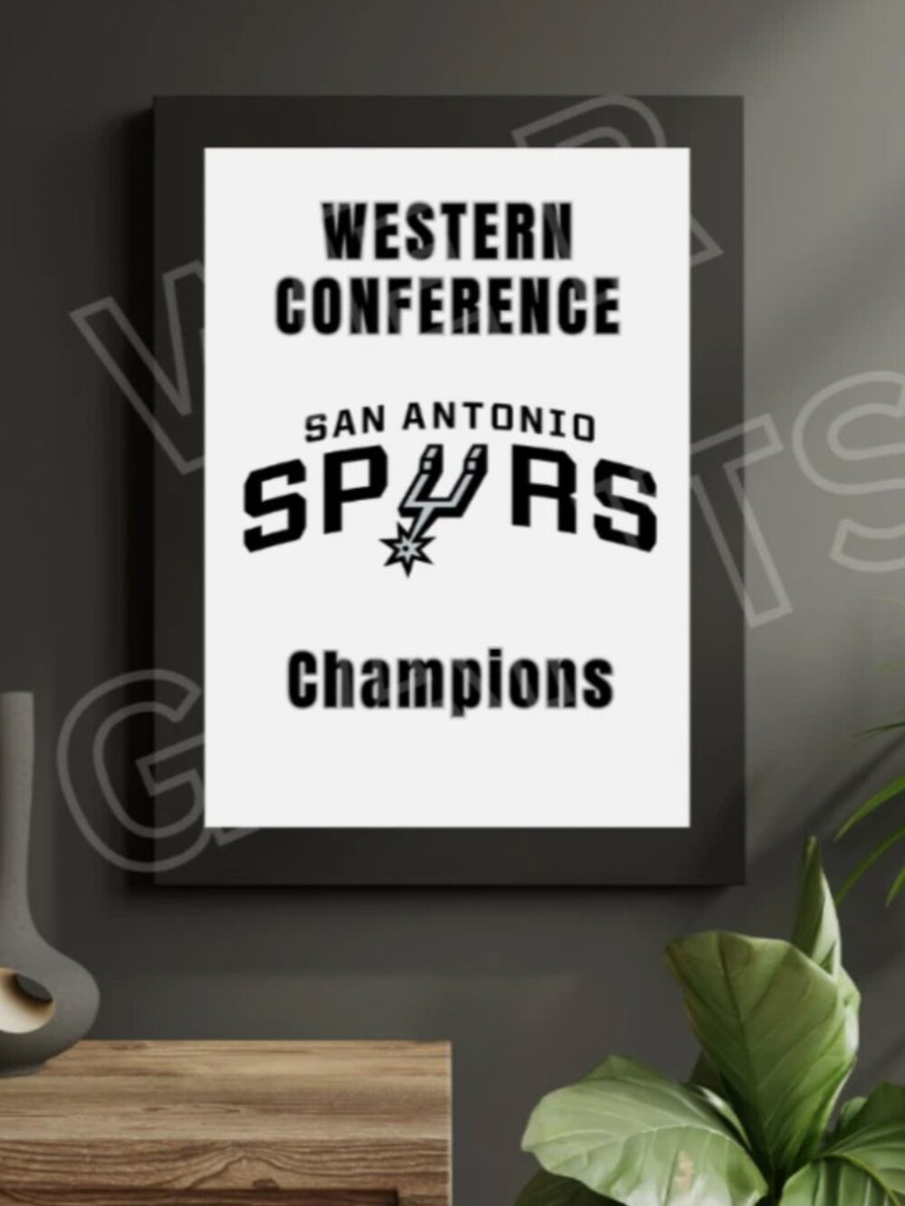 Spurs Western Conference Champions Art Print 11x17